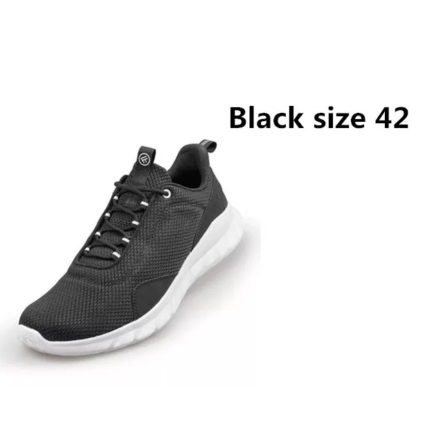 Black 42 Xiaomi FREETIE 39-44 размера плюс мужская спортивная обувь, светильник, Дышащие Трикотажные Городские кроссовки для бега, для спорта на открытом воздухе - Цвет: Black 42