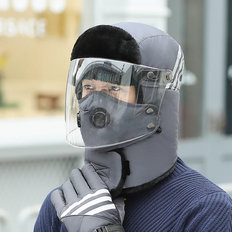 A166 взрослая маска шляпа ПВХ покрытие для лица пластиковый щит шапки Теплые