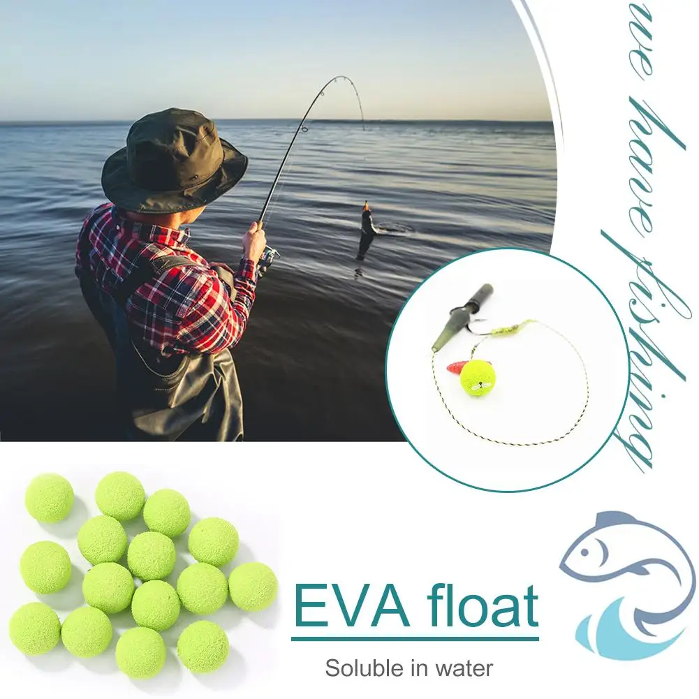 15pcs EVA Float Durable Fishing Lures Classic Delicate Artificial Carp Bait Foam Pop Up Boilies Hair Rig Hookbait Tackle | Спорт и