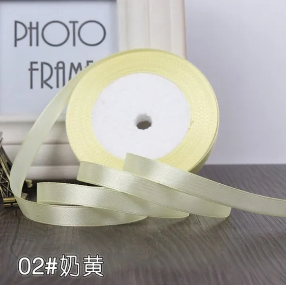 No 2 Ivory 6 мм 1 см 1,5 см 2 см 2,5 см 4 5 см атласными лентами DIY искусственный шелк розы Ремесла поставок швейной фурнитуры Скрапбукинг Материал - Цвет: No 2 Ivory