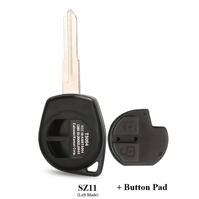 SZ11 with Pad Jingyuqin 2 кнопки дистанционного ключа чехол+ Кнопка Pad для Suzuki Grand Vitara Igins Alto SX4 Agila Fob оболочки HU133R TOY43 SZ11R лезвие - Цвет: SZ11 with Pad