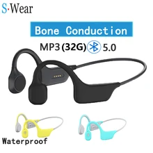 Bone Conduction Headphones Waterproof Bluetooth 5.0 Wireless   Earphones Outdoor Sport Headset with 32G Memory For Android