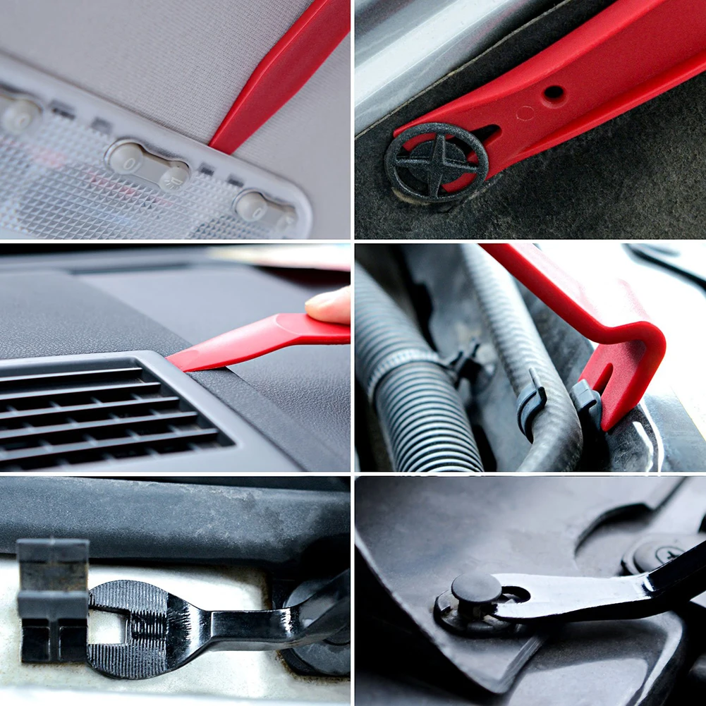 

13Pcs Trim Removal Tool Set Nylon Bumper Fastener Rivet Clips Car Door Clip Panel Audio Video Dashboard Dismantle Kits