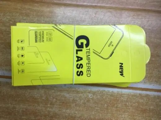 Yellow Empty Box 50 шт., самоклеящаяся бумажная упаковочная коробка, посылка для защиты экрана из закаленного стекла для Iphone X 8 7 Plus - Цвет: Yellow Empty Box