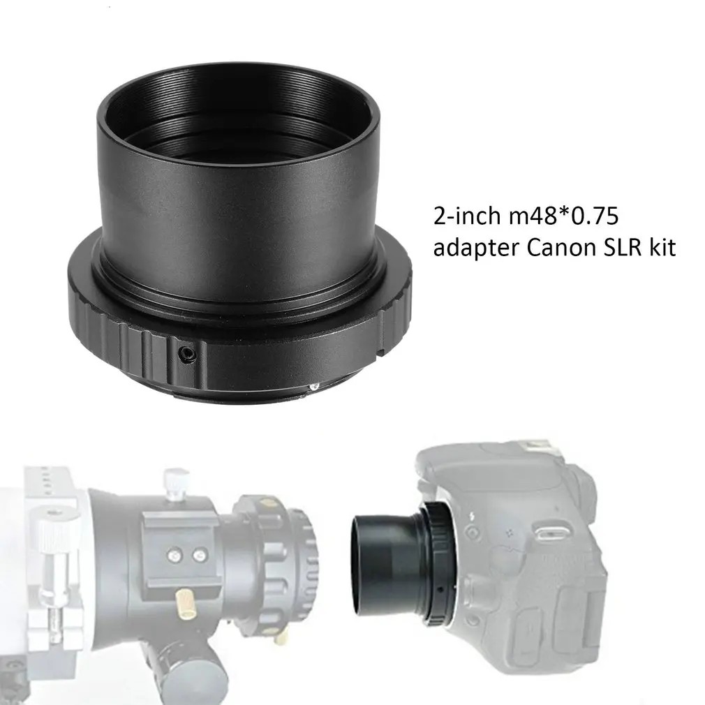 

1 Set 2-inch to M480.75 Telescope Adapter (T-Mount) + T T2 Lens Adapter Ring for Canon DSLR Camera Parts