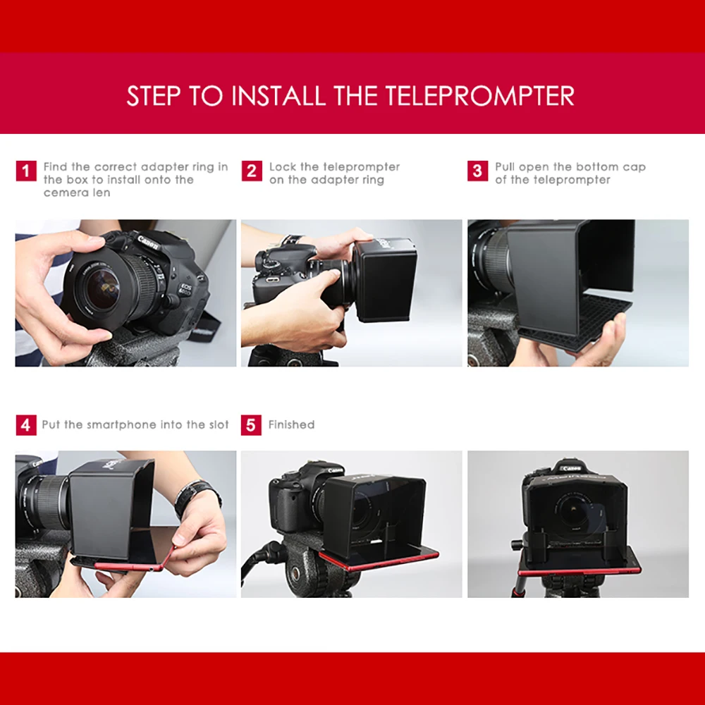 

Bestview Smartphone Teleprompter for Canon Nikon Sony Camera Photo Studio DSLR for Youtube Interview Teleprompter Video Camera