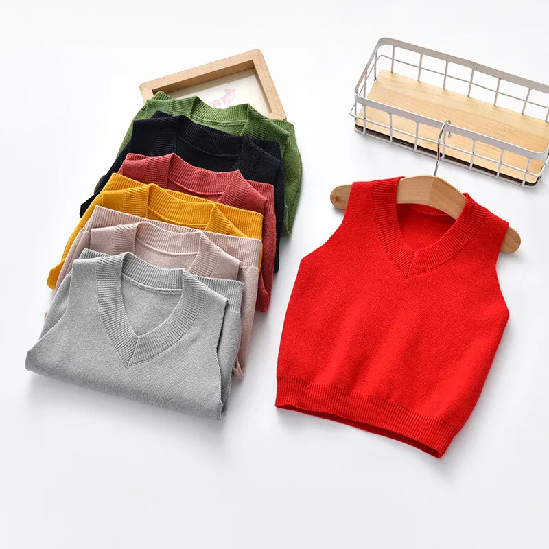 Fall Little Baby Vest Knitted Girl Tshirt Blusas Boys Tops Tee Children Clothing Casual T-Shirt Toddler Boy T Shirt Kids Clothes | Детская