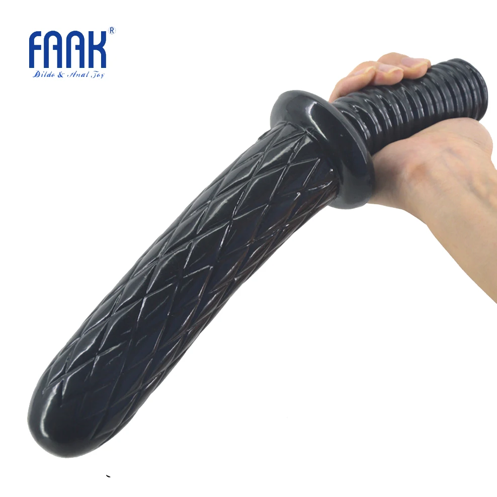 FAAK Long Handle Dildo Lattice Pattern Surface Big Anal Anus Massage Butt Plug Sex Toys for Women Men Masturbator Shop | Красота и