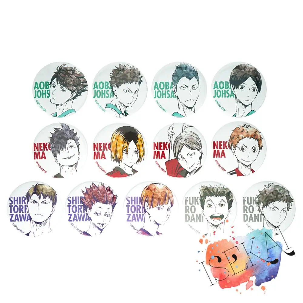 Haikyu! Значок аниме Оикава тоору куроу тетсуру Сатори тенду бокуто кутару акааши