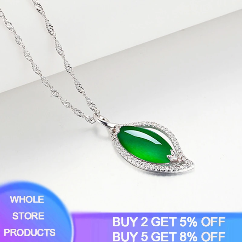 Новинка 2020 винтажное ожерелье YANHUI из изумруда Женское Ожерелье стерлингового