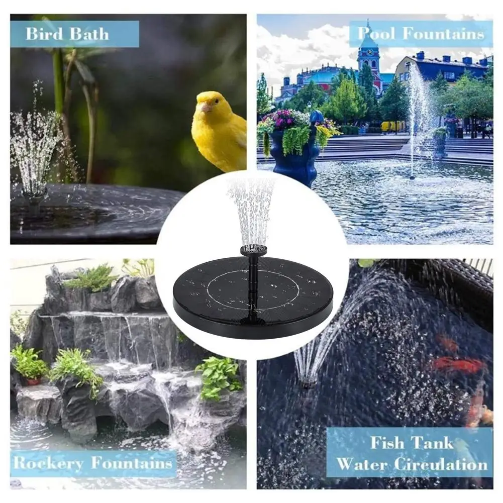 

2020 New Upgraded Solar Fountain Pump Mini Solar Powered Bird Bath Fountain Pump 2.5W Solar Panel Kit Water Pump