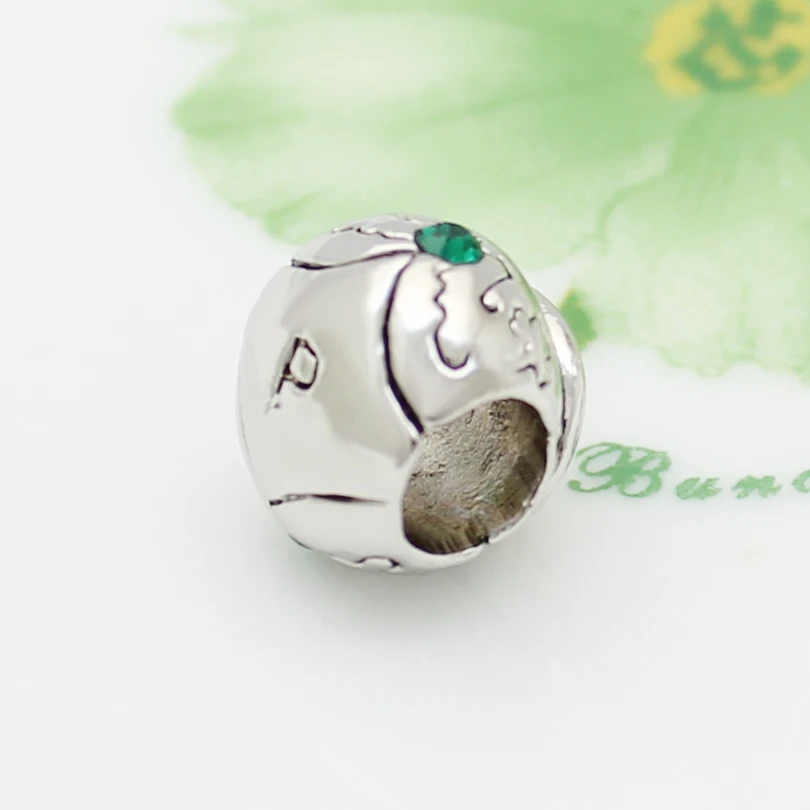 Бесплатная доставка золотой кувшин в форме клевера бусина-Шарм с зелеными