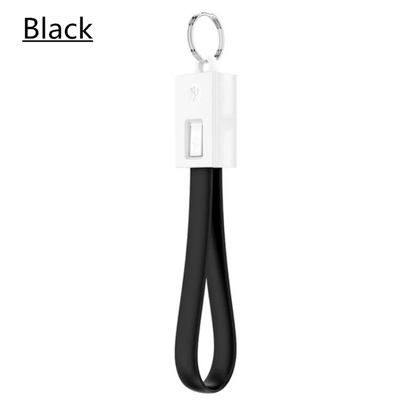Black Шнур USB кабель для Iphone type C Micro USB C кабель для зарядки брелок многофункциональный Радужный кабель для синхронизации данных - Цвет: Black