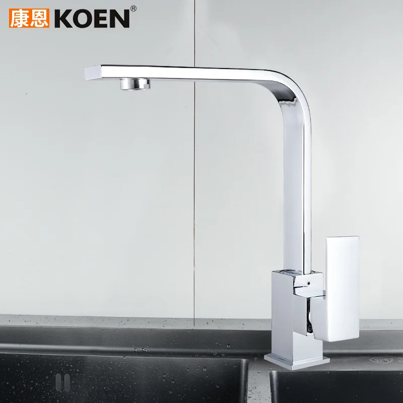 Кухонный бак для воды полностью медный кран вытяжной кухонный горячей и холодной