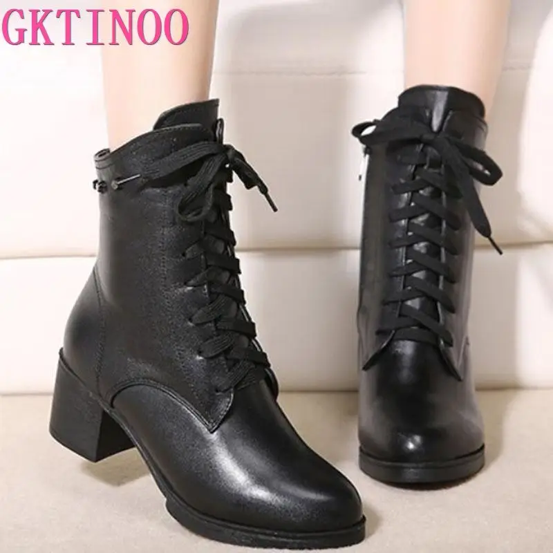 Женские ботинки ручной работы винтажные ботильоны из натуральной кожи Осень