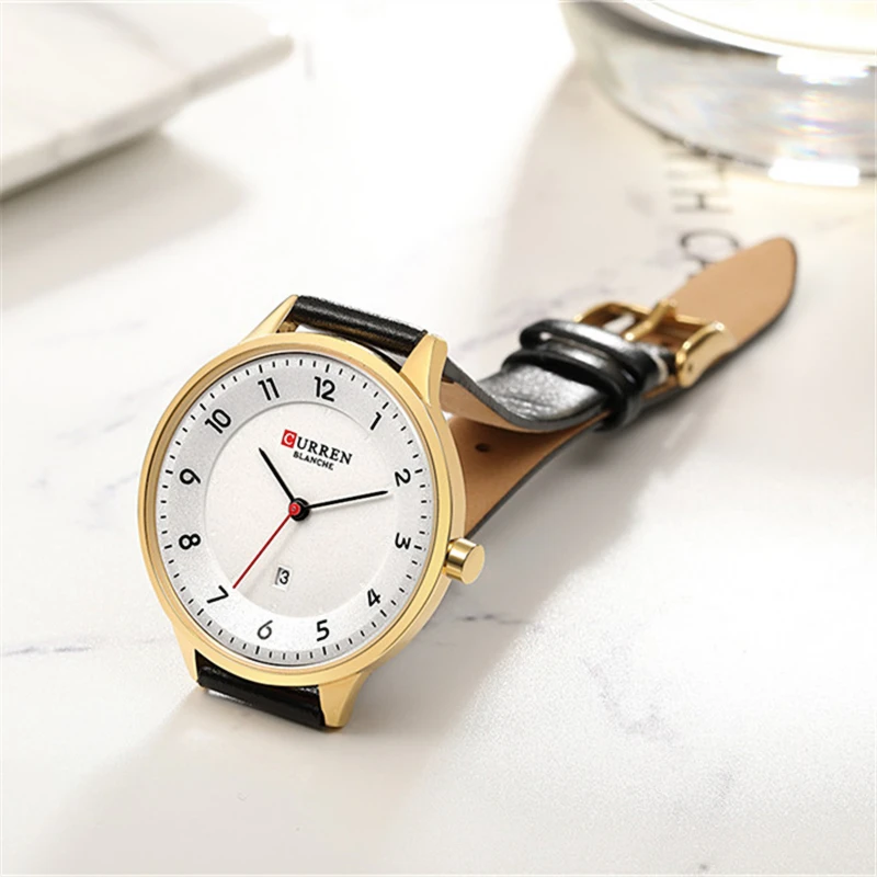 Женские Аналоговые кварцевые цифровые часы CURREN классические женские с датой