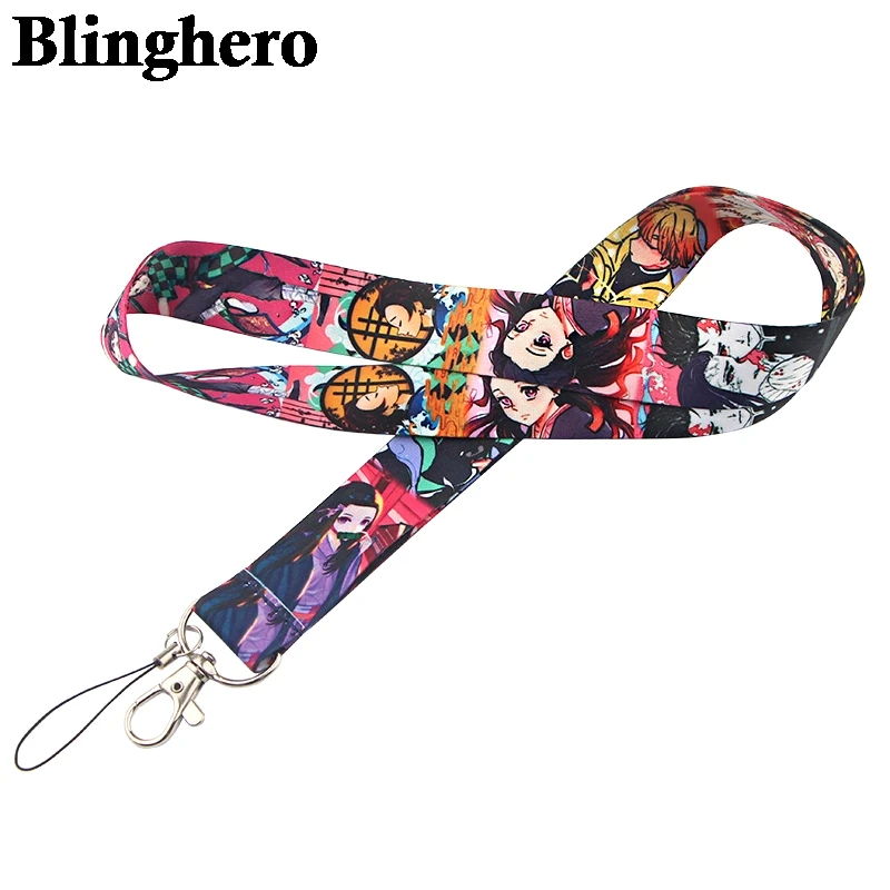 CA648 Demon Slayer: Kimetsu no Yaiba Lanyards классный шейный ремешок для ключей телефона ID держатель