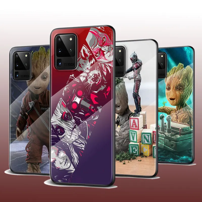 

Tempered Glass Cover Guardians of the Marvel For Samsung Galaxy S20 FE S10e S10 S9 S8 Ultra Plus Lite Plus 5G Phone Case