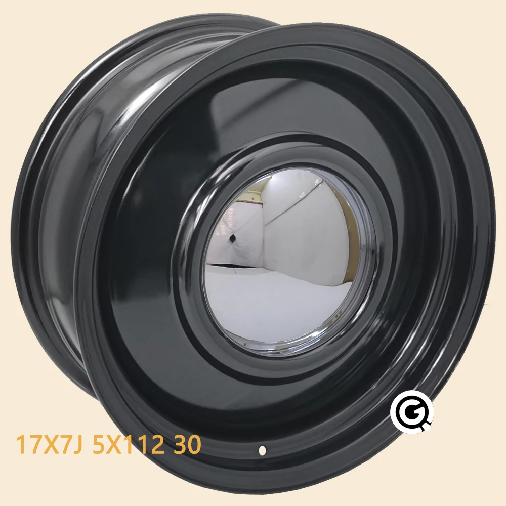 17-дюймовое стальное колесо 17X7J 5X112 смещение 30 обод жука 5 отверстий черный с