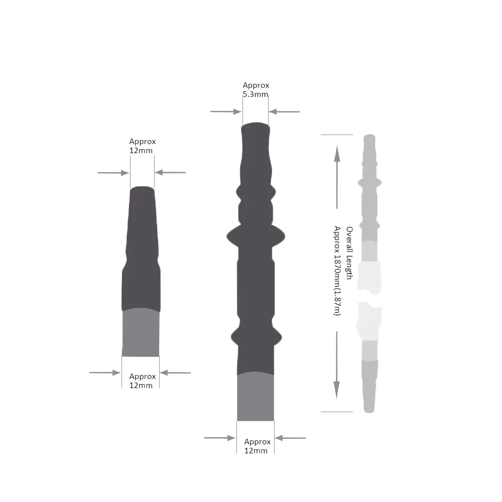 1 комплект 2 0 м высококачественная ткань акриловый шланг для кальяна трубка