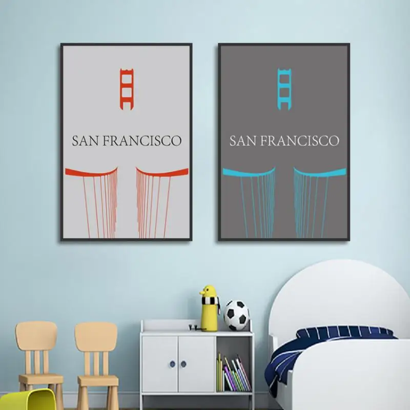 

Nordic Canvas Minimalist Abstract Bridge Printed Painting Wall Pictures For Living Room Decorative Art Posters And Prints