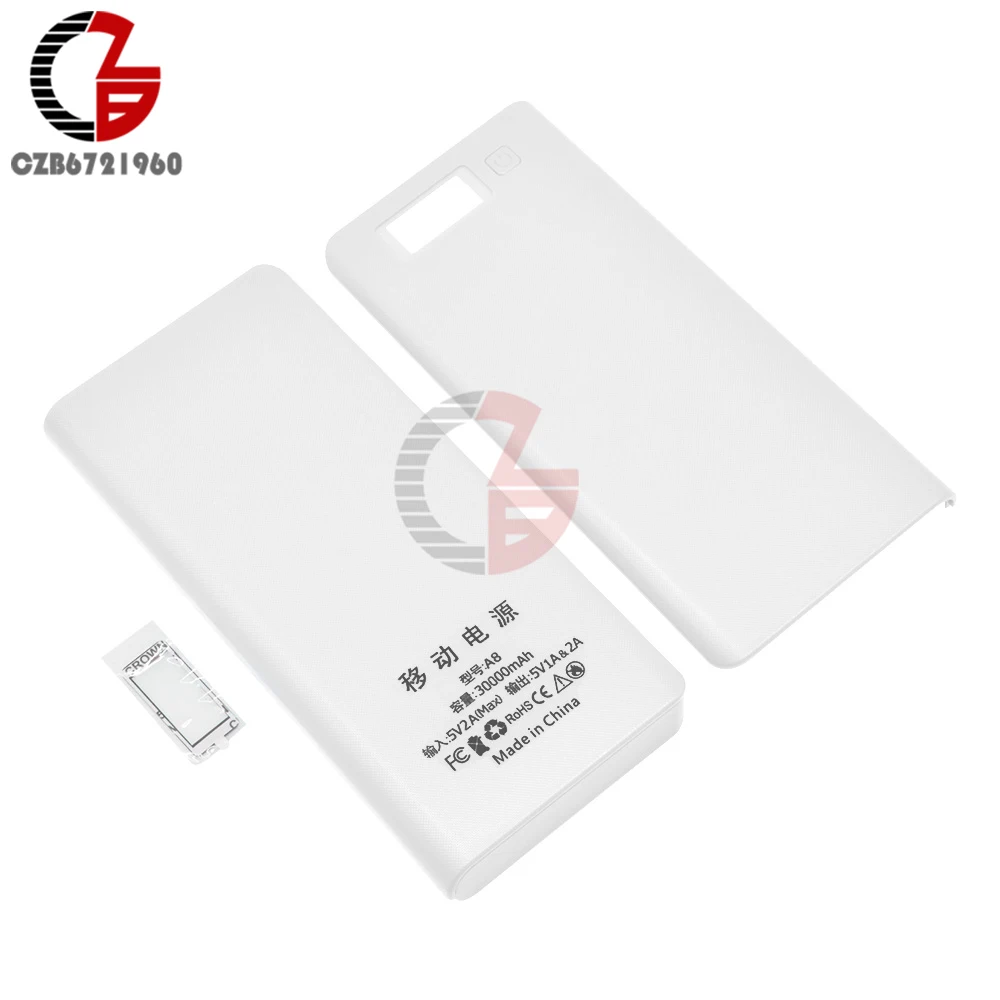 5 в двойной USB 8*18650 Внешний аккумулятор чехол для батареи DIY коробка для хранения с фонариком для iPhone samsung Xiaomi huawei Зарядка
