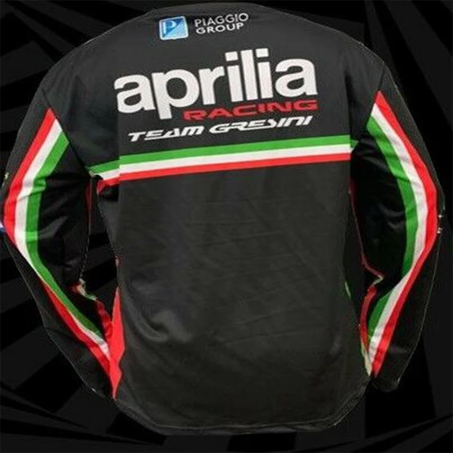

New Motorcycle Men's Jersey Quick dry Moto Racing For Aprilia Team Shirt Motocross ATV Motobike Long sleeve T shirt