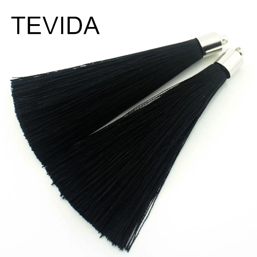 TEVIDA O03 10 шт. шелковые кисточки с серебряными и золотыми кольцами/DIY для ожерелья