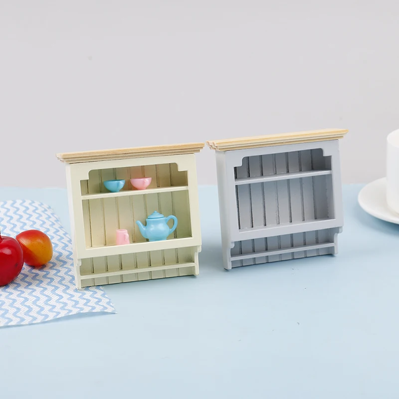 

1 шт., креативный Деревянный Мини-шкаф для кукольного домика, шкаф, полка, витрина, мебель, аксессуары для кукольного дома, декоративная модель для хранения
