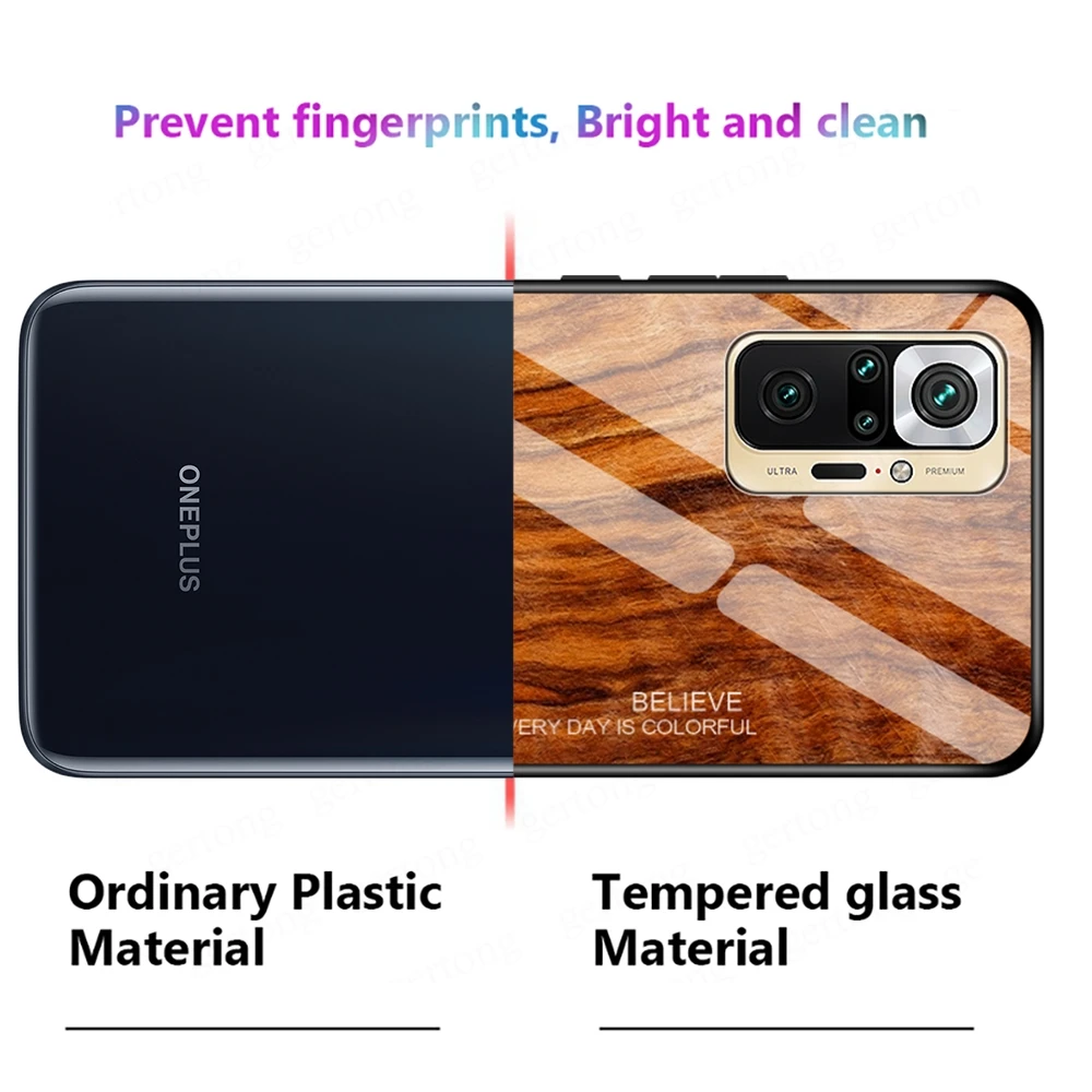 wood grain tempered glass phone case for xiaomi redmi note 10 pro case tempered glass case redmi note10 pro 10 note 11 pro cover free global shipping