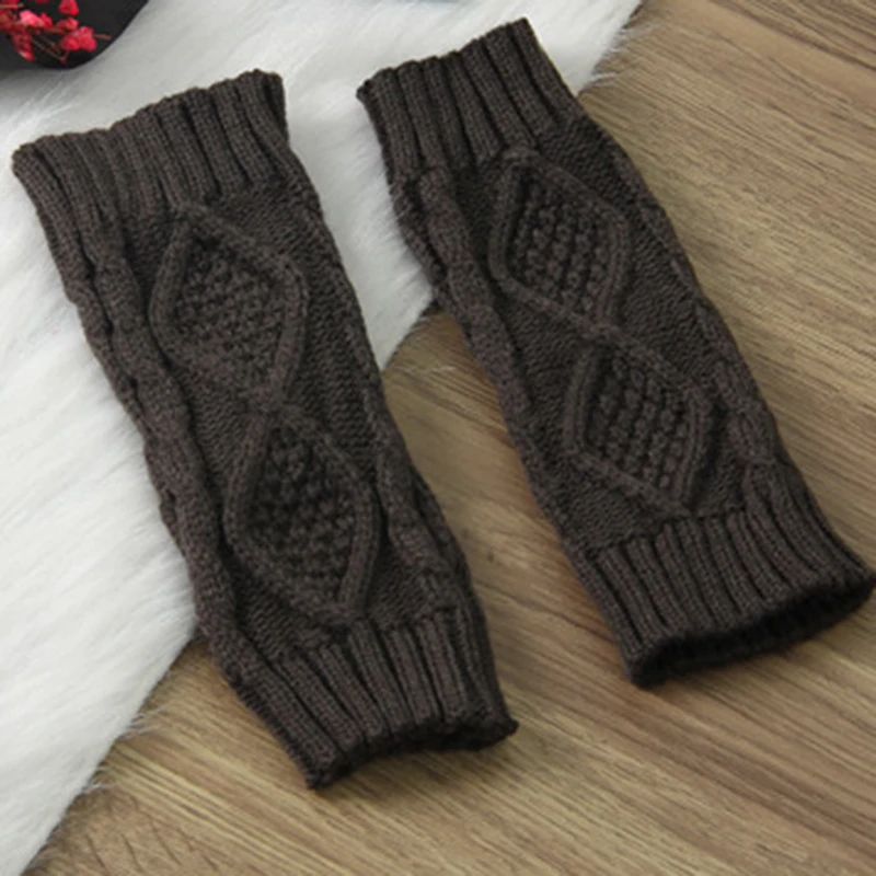 

Knitted Long Hand Gloves Women's Warm Embroidered Winter Gloves Fingerless Gloves For Women Girl Guantes Invierno Mujer Luvas