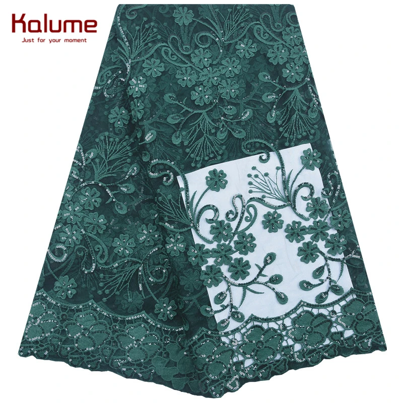 

Kalume Sequins African Lace Fabric Onion French Milk Silk Lace Fabric Embroidery Nigerian Tulle Laces For Wedding Party F2001