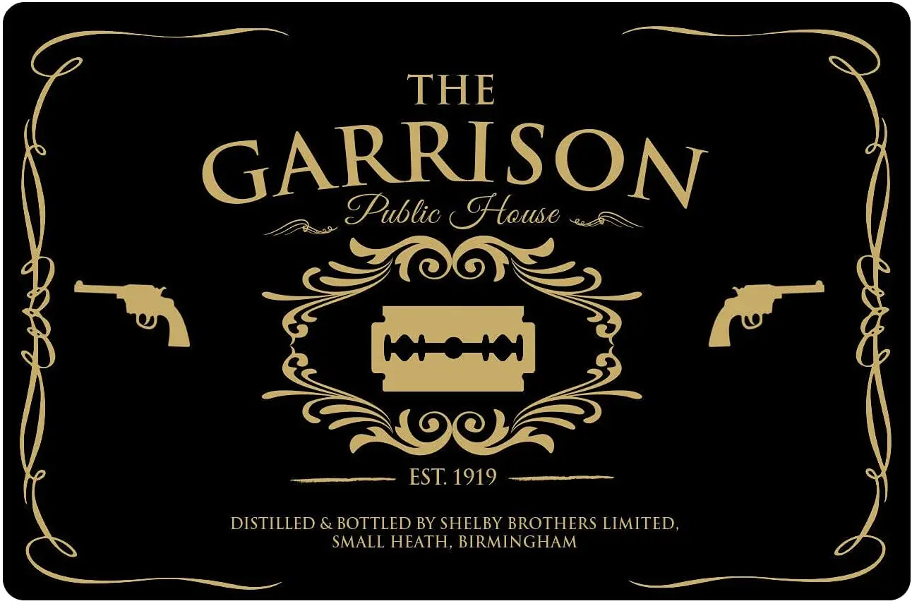 

The Garrison Gold Label Public House Metal Tin Signs Sexy Wall Decor Sign Plaque Poster for Tavern Home Room Restaurants Shop