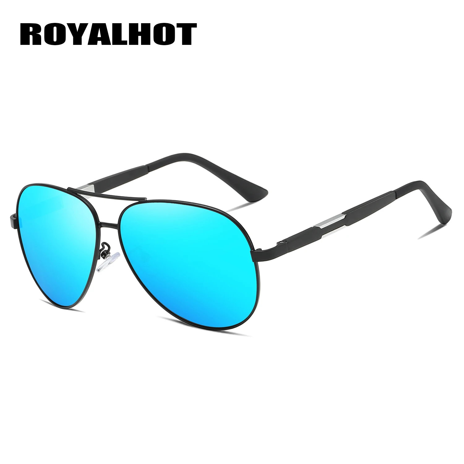 RoyalHot, мужские, женские, поляризационные, алюминиево-магниевые, овальная оправа, солнцезащитные очки для вождения, солнцезащитные очки, солнцезащитные очки, мужские очки, 900p64 - Цвет линз: Black Ice blue