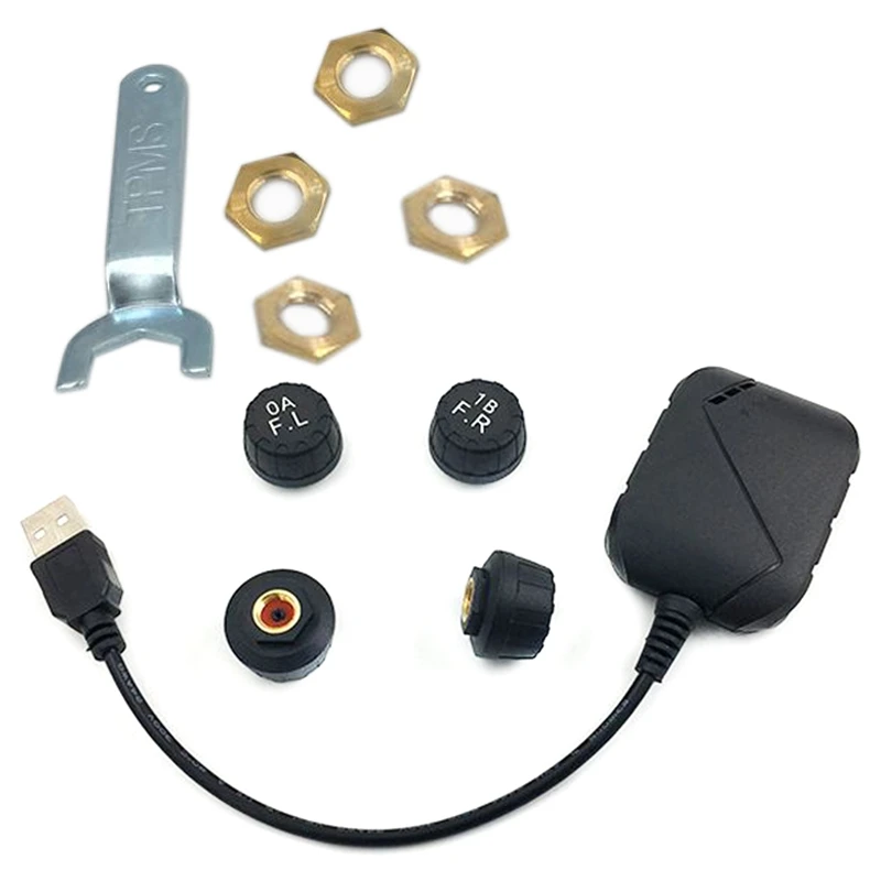 

USB Android TPMS система мониторинга давления в шинах Дисплей Сигнализация внешние датчики Android навигация автомобильное радио