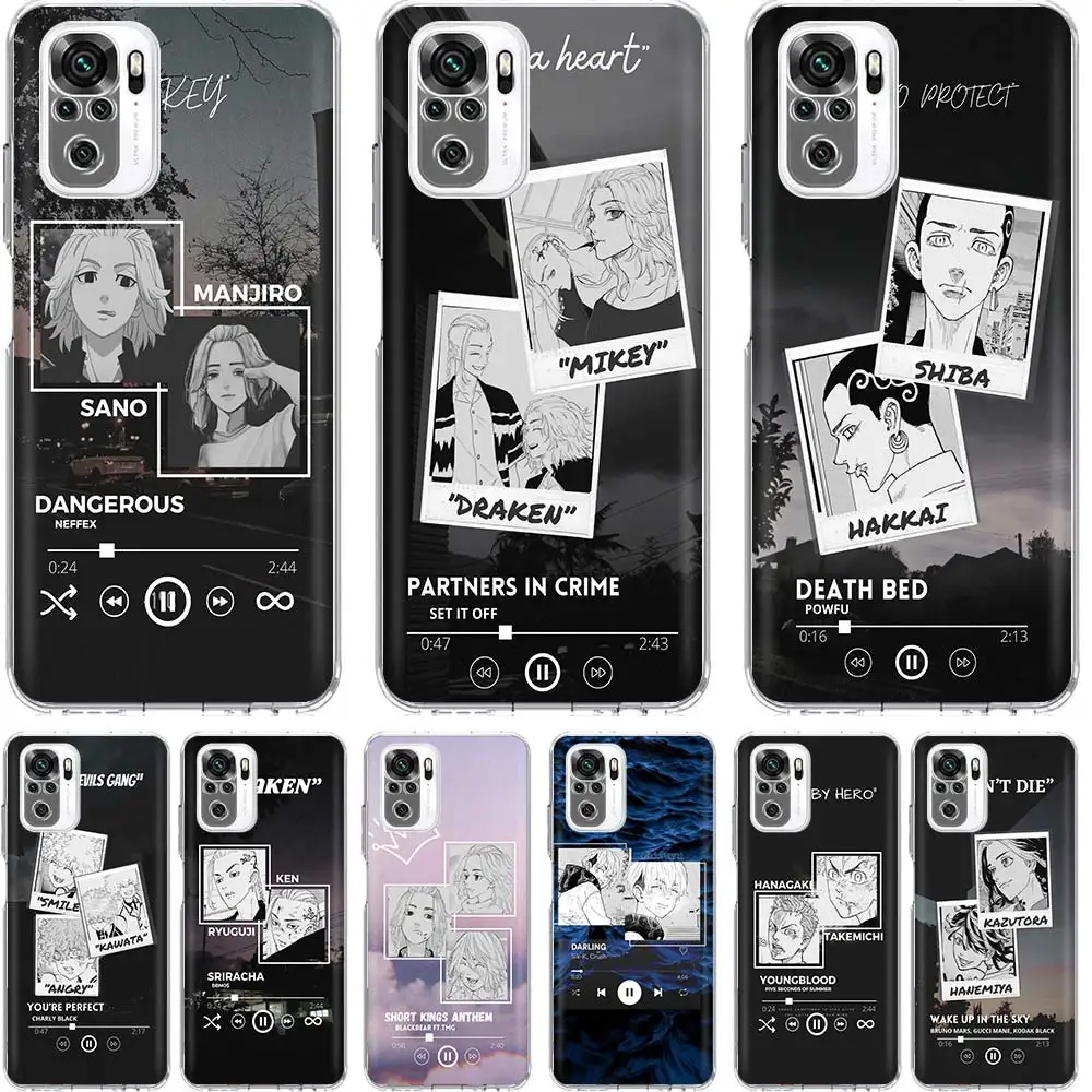 

Tokyo Revengers Sano Manjiro Soft Phone Case For Xiaomi Redmi Note 11 10 Pro 10S 9S 8T 9 8 7 7A 8A 9A 9C K40 Cover Funda Coque