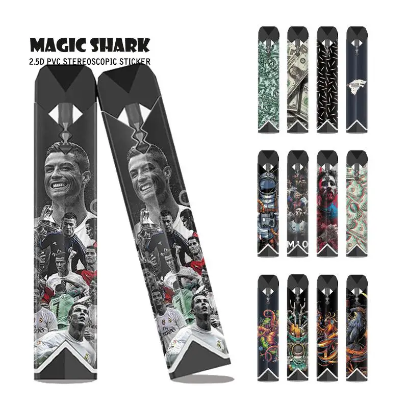 Magic Shark CR7 Ronaldo M10 мессик Игра престолов футляр для вейпа наклейка пленка OVNS