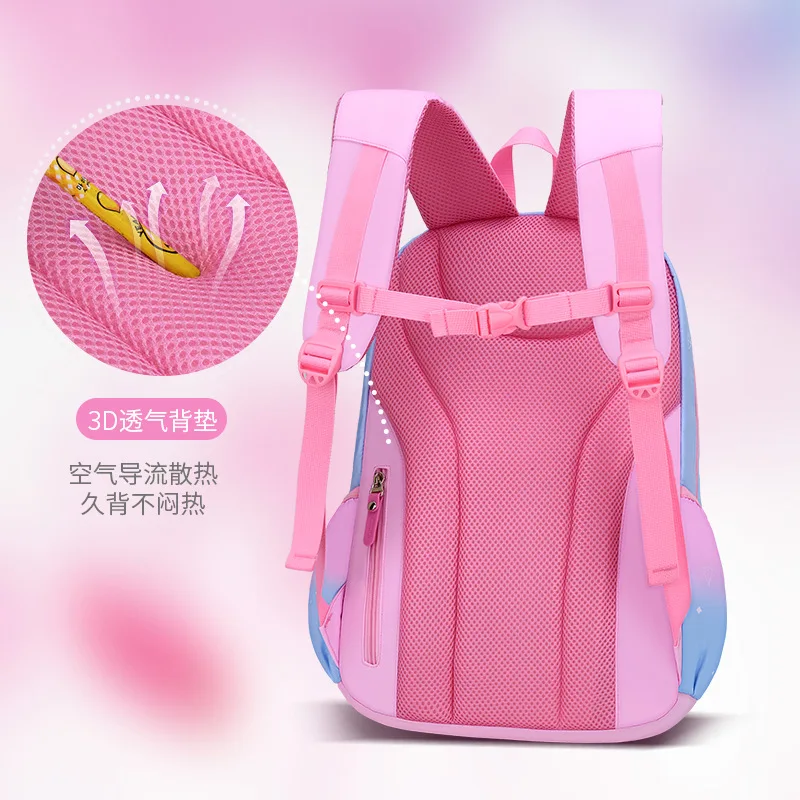 MTA Trend Gradient Color Large-Capacity Lightweight  Comfortable Schoolbag for Primary and High School Students