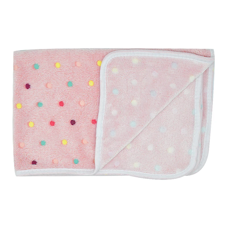 Мягкое Флисовое одеяло для кошек и собак зимнее теплое с принтом в горошек чехол