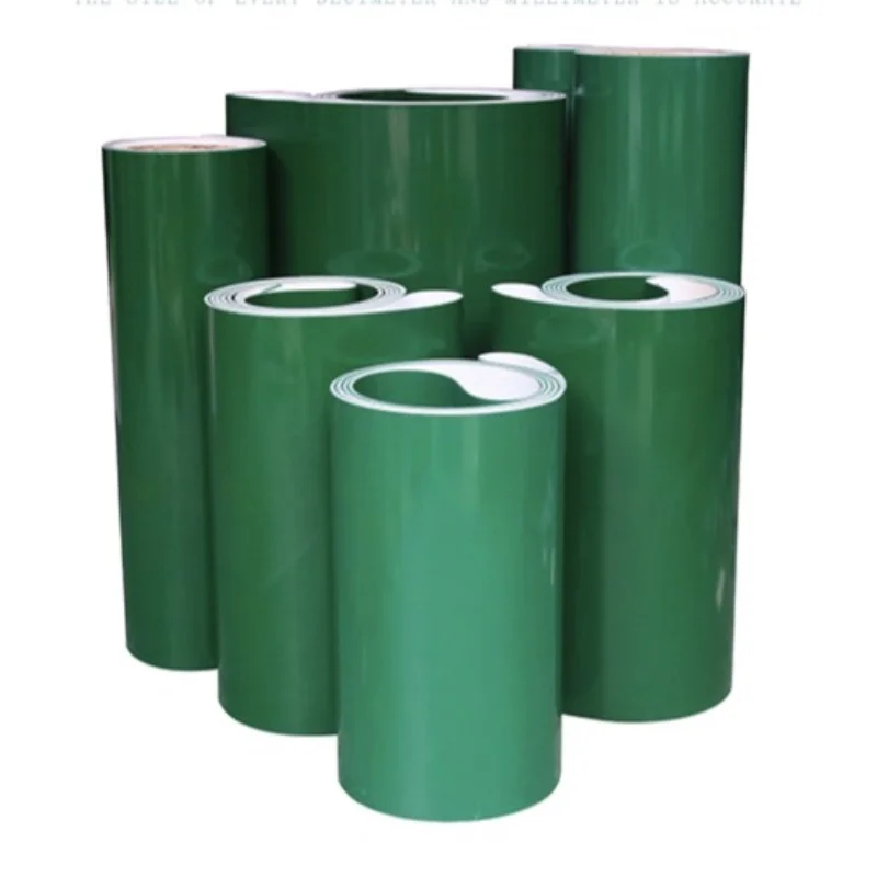 Perimeter:500x200x1mm PVC Green Food Grade Flat Line Industrial Conveyor Belt