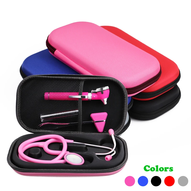 

Medical EVA Hard Carrying Storage Case Bag Mesh Pocket Stethoscope Otoscope Accessory Box Pouch for Littmann Omron Instruments