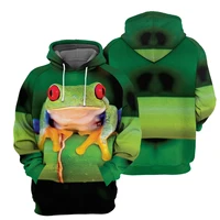 3d printed hoodie frog love animals for menwomen graphic frontback unisex harajuku hooded pullover sweatshirt casual jacket