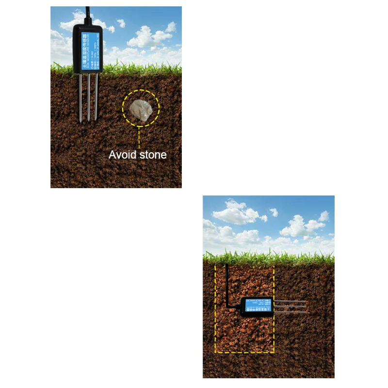 Цифровой контроллер влажности почвы садовый с 4 релейными выходами сигнализации