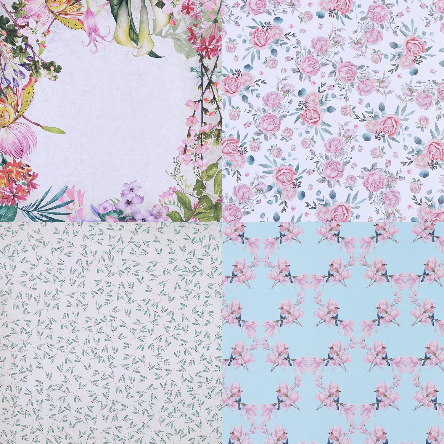 24 листов 6x6 дюймов картон Бумага Pad прекрасный цветочный сад весна тематические