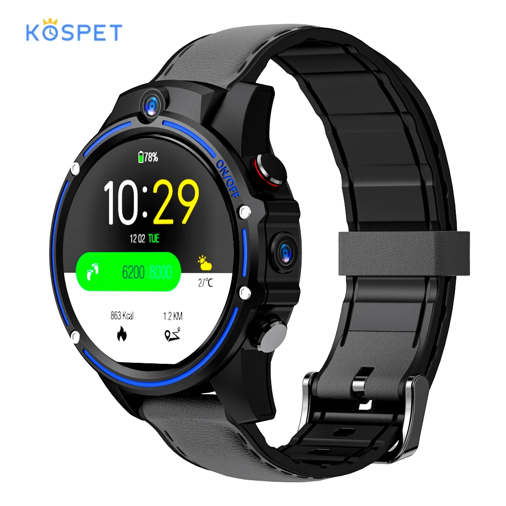 Смарт часы KOSPET Vision 3 ГБ 32 Android 7 1 двойная камера 4G Bluetooth умные GPS WIFI с sim картой для