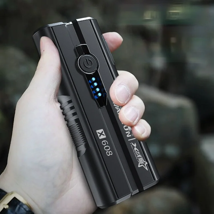 Precio Linterna Táctica De Seguridad Para Acampada Y Linterna Potente, Doble Led Recargable, Powerbank, Equipamiento De Campamento