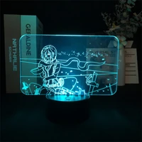 acrylic 3d anime lamp for giant nightlights lamp figurine lighting for bedroom nature comics light home decor lamp gift