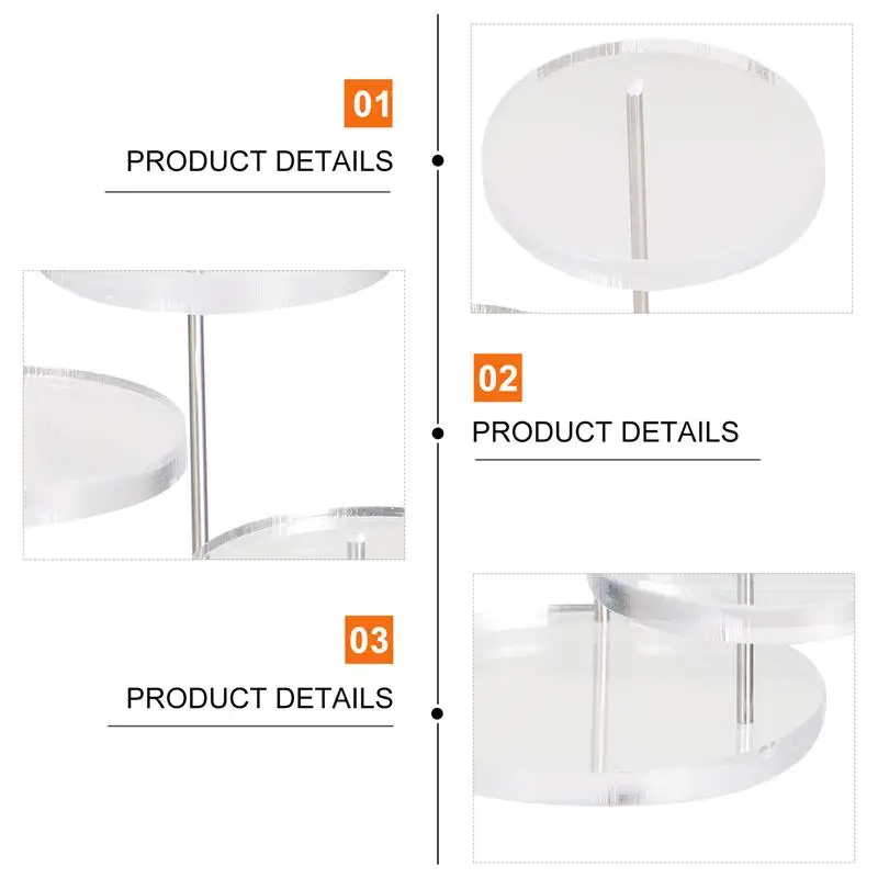 

Three Layers Tabletop Jewelry Display Stand Earrings Display Storage Rack