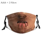 Маска для лица Hannibal Lecter, моющаяся, многоразовая, с фильтрами