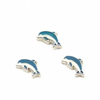 10pcslot fish charms dolphin floating charms for floating memory charms lockets diy jewelry
